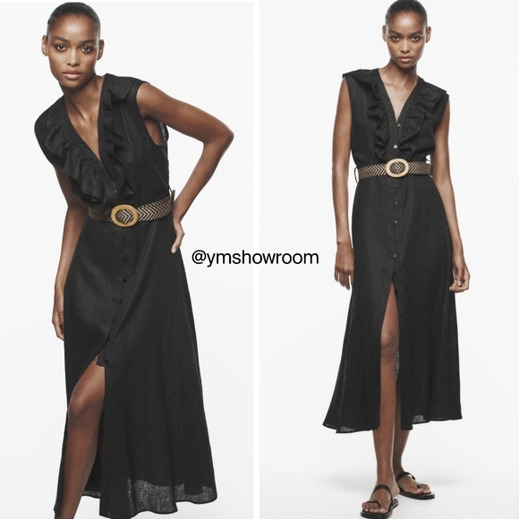 Zara Dresses & Skirts - ZARA Belted linen dress